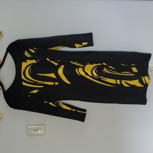 Dom Streater Black & Yellow Dress Size Small